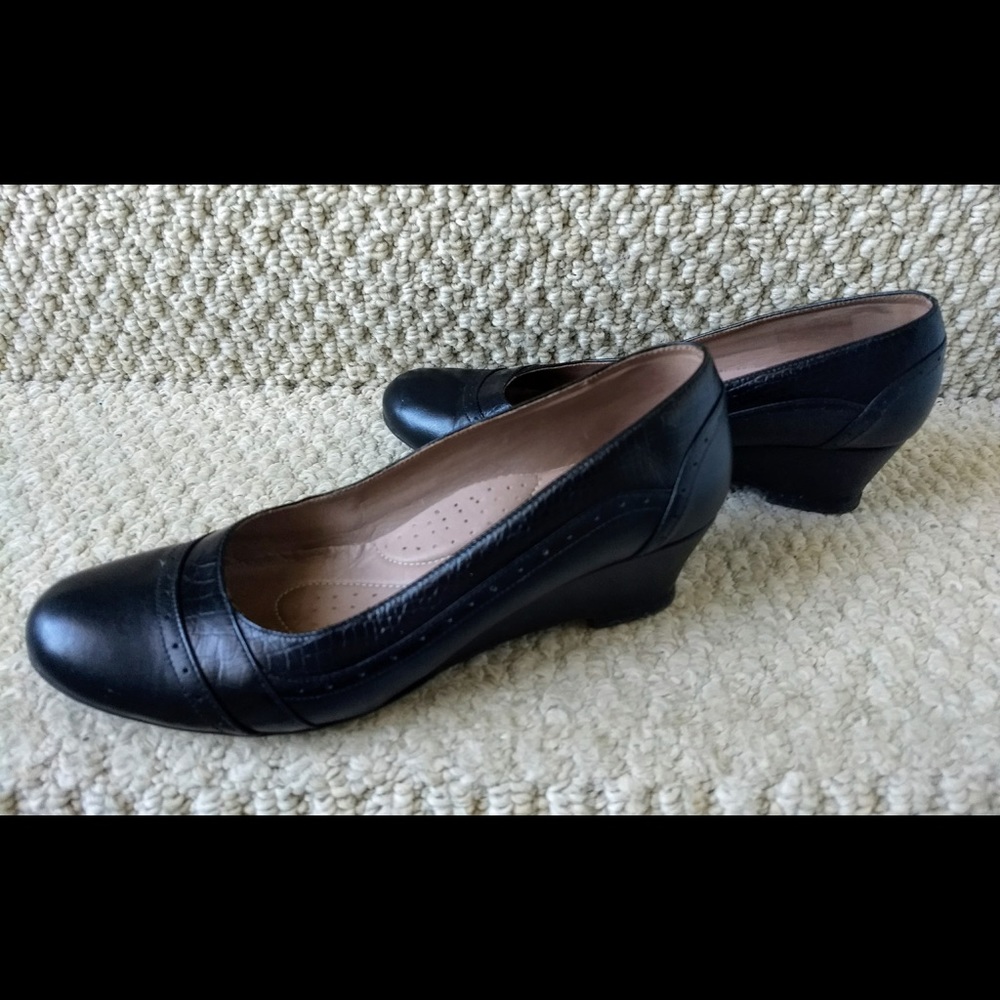 Beautiful black leather shoes